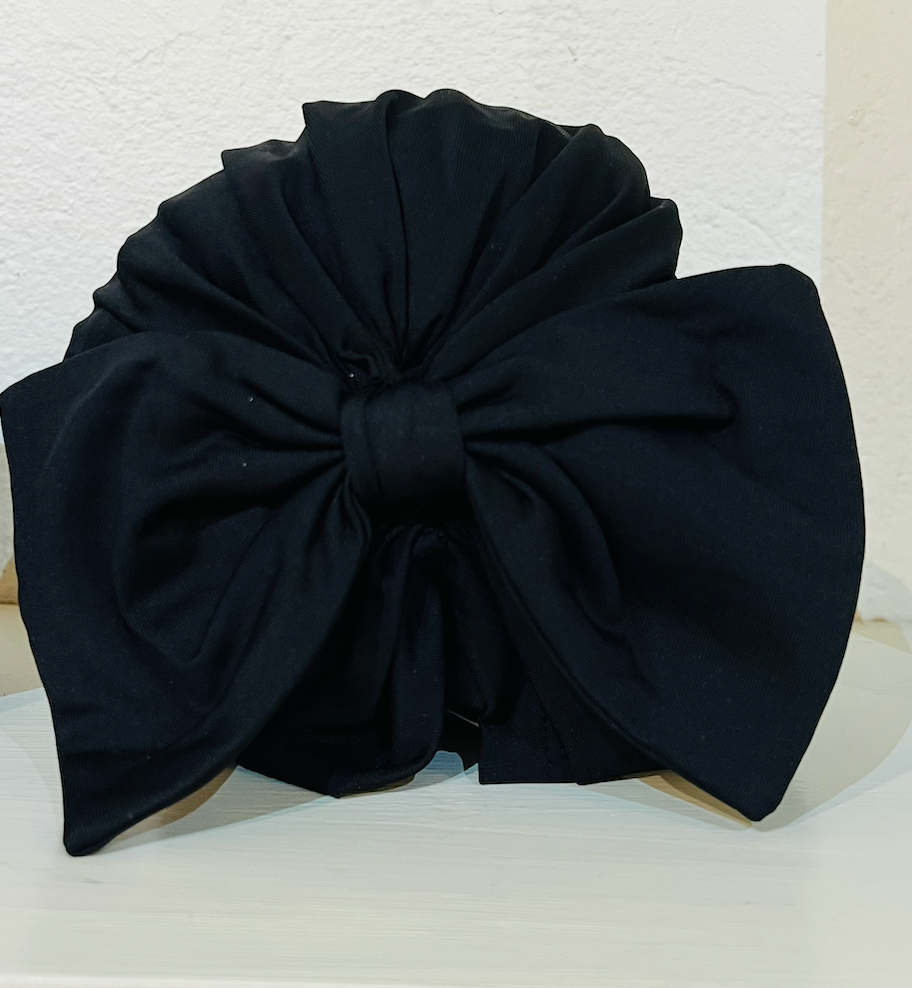 Lieveling Rosett Turban Bambu Svart
