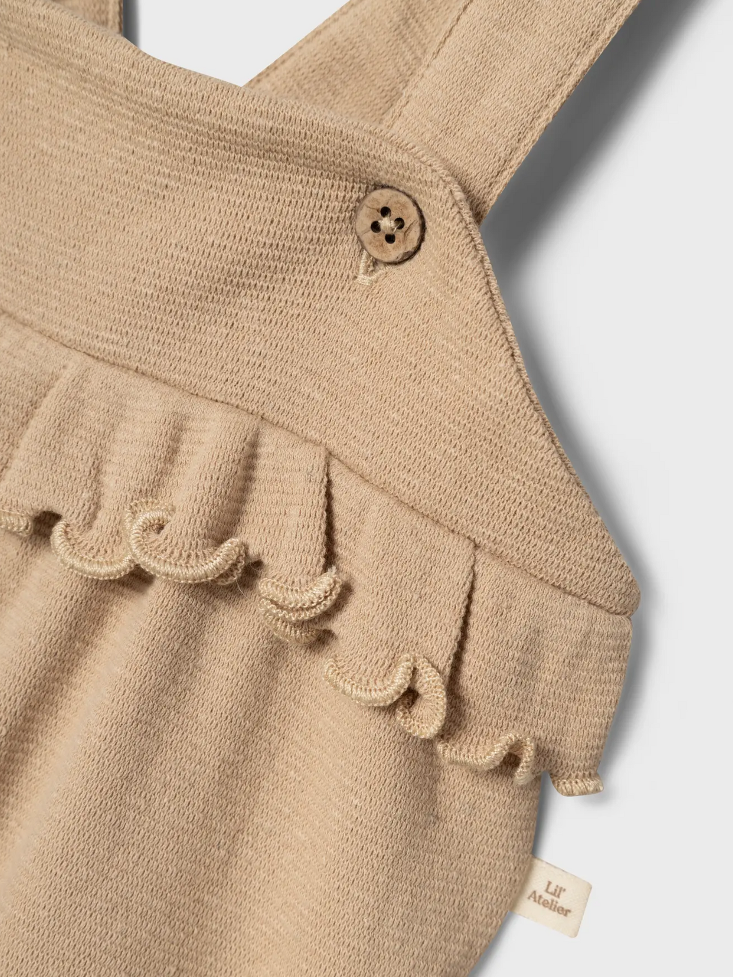 HÄNGSELBYXA - NBFOLANA LOOSE OVERALL LIL - Irish Cream MELANGE