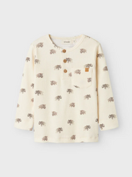 Lil' Atelier SLIM FIT TOP MED LÅNGA ARMAR - TurtleDove