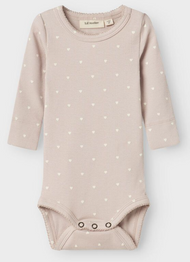 NBFGAGO LS SLIM BODY LIL NOOS - Grey Morn / Heart