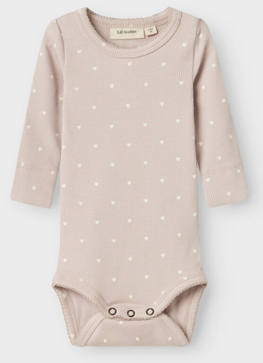 NBFGAGO LS SLIM BODY LIL NOOS - Grey Morn / Heart