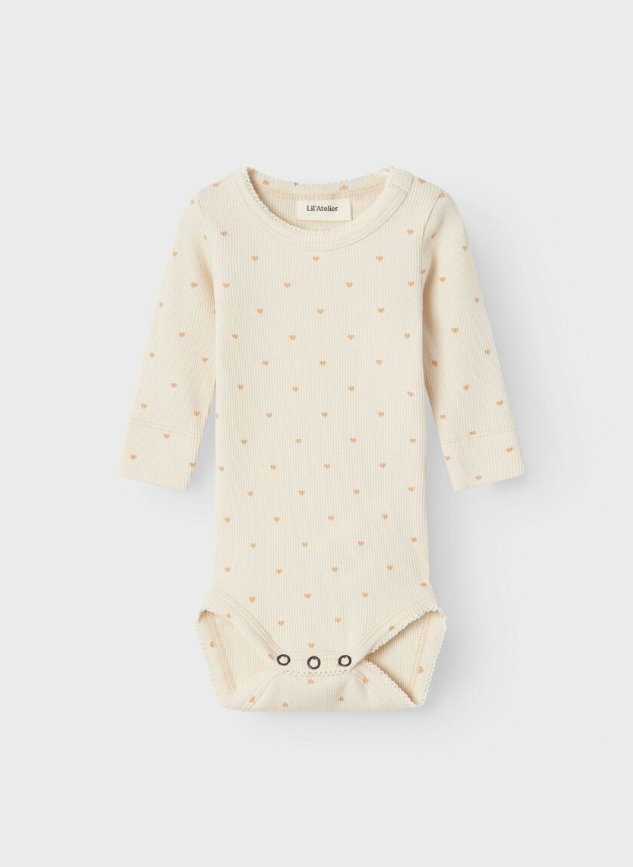 NBFGAGO LS SLIM BODY LIL NOOS - Turtledove/HEARTS