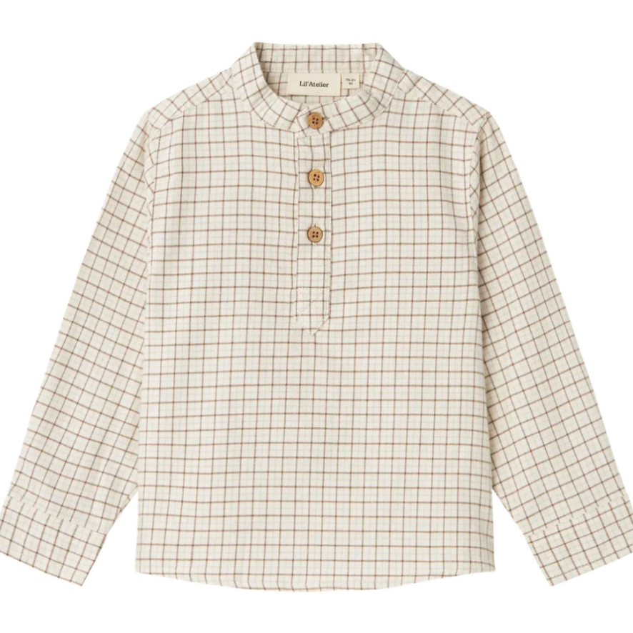 Sista ex Stl. 112/128 - NMMDAMIENO LS LOOSE SHIRT LIL - Turtledove