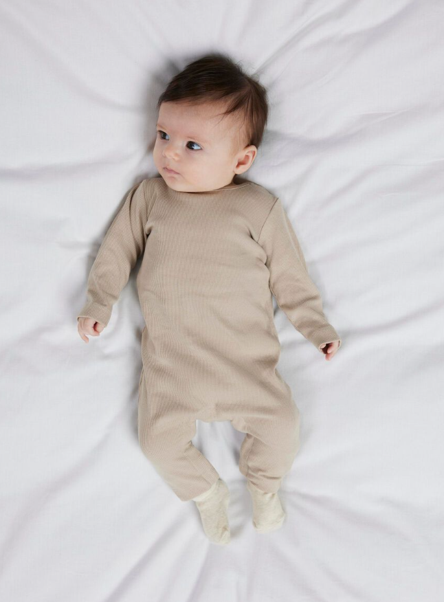 RIBBSTICKNING BODY/SPARKDRÄKT - NBNNAKAL LS SUIT NOOS - Pure Cashmere