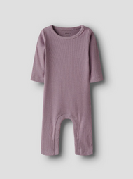 RIBBSTICKNING BODY/SPARKDRÄKT - NBNNAKAL LS SUIT NOOS - Elderberry