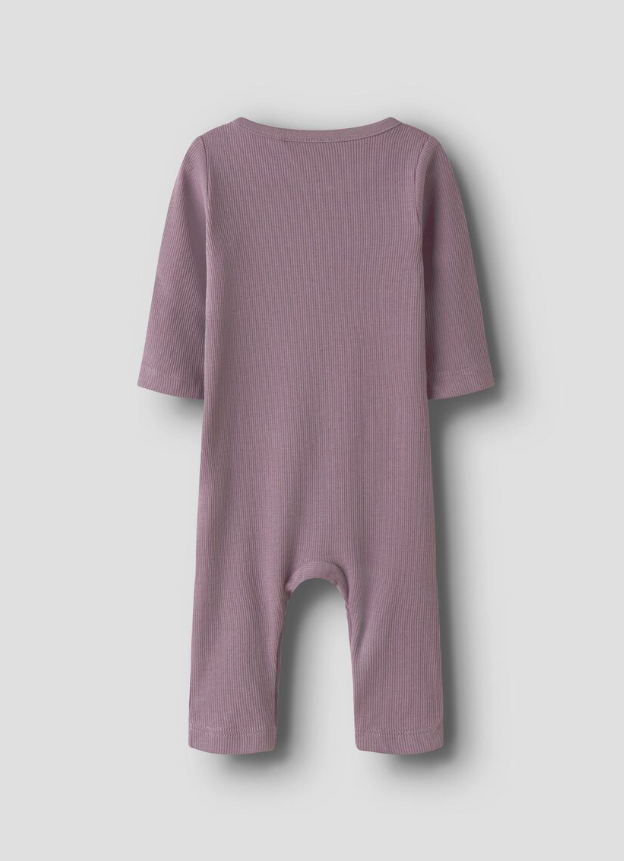 RIBBSTICKNING BODY/SPARKDRÄKT - NBNNAKAL LS SUIT NOOS - Elderberry