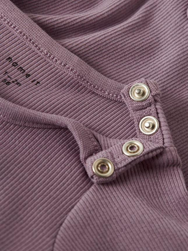 RIBBSTICKNING BODY/SPARKDRÄKT - NBNNAKAL LS SUIT NOOS - Elderberry