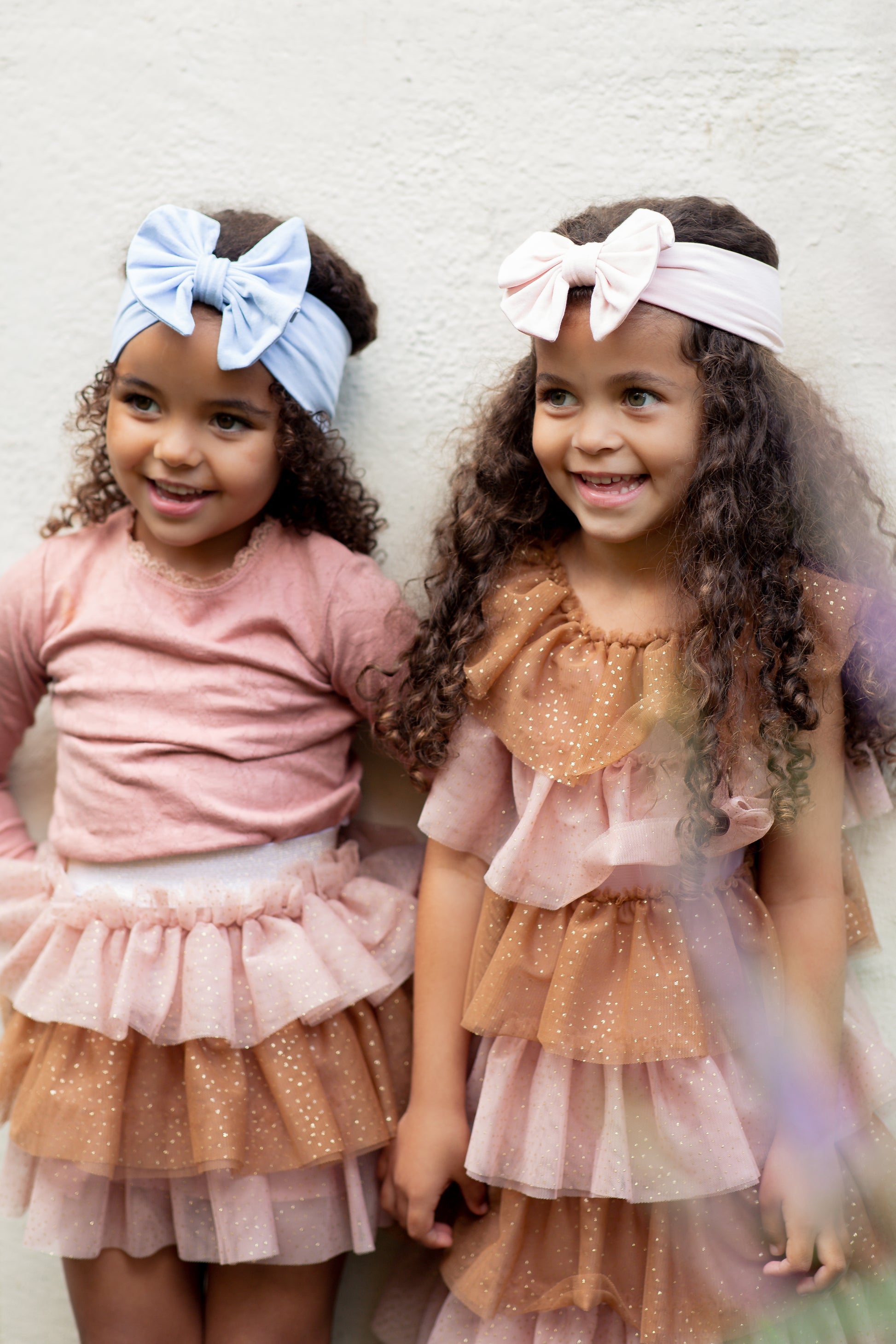 Lieveling Hårband med rosett i ekologisk bomull Sky Blue