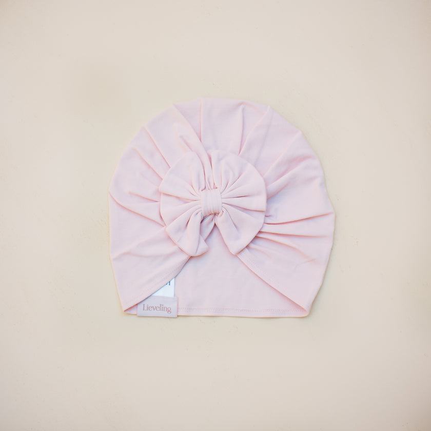 Lieveling Rosett Turban Ekologisk Bomull Peach Pink