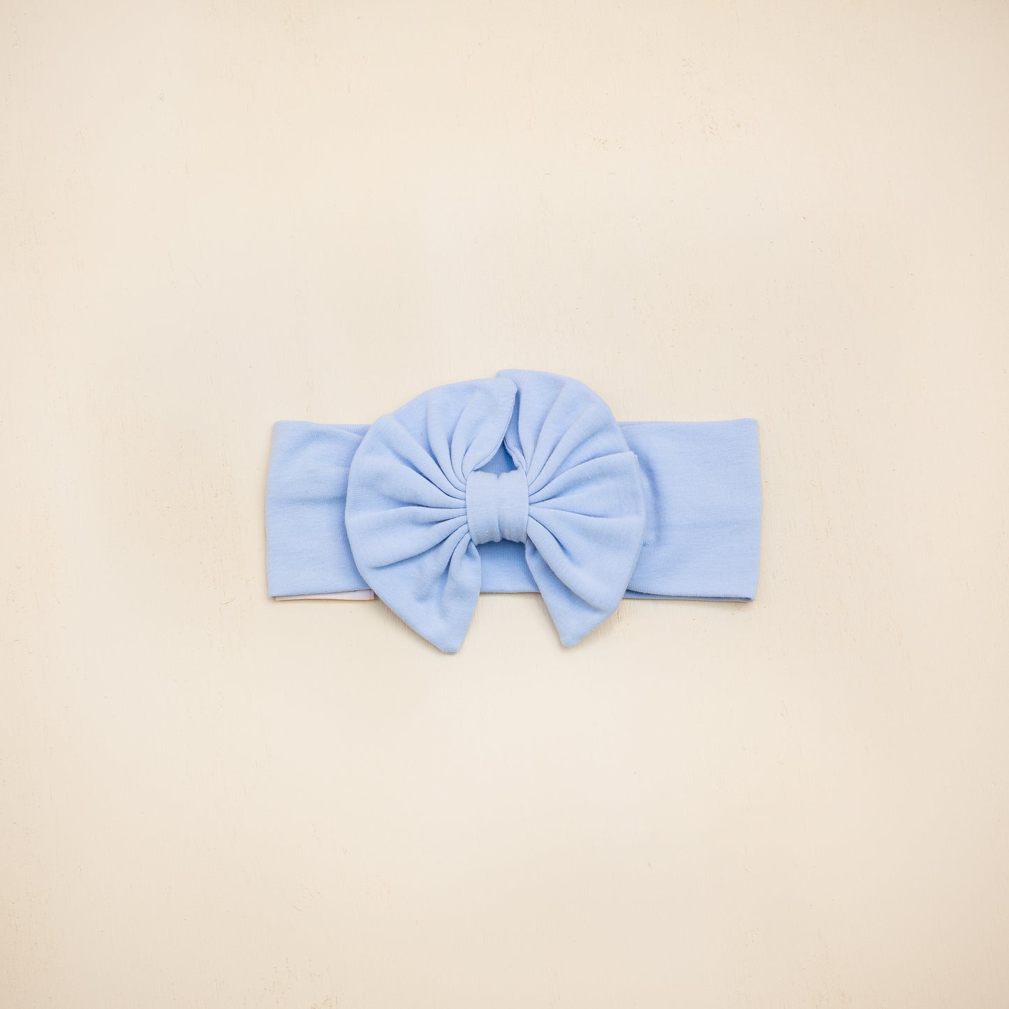 Lieveling Hårband med rosett i ekologisk bomull Sky Blue