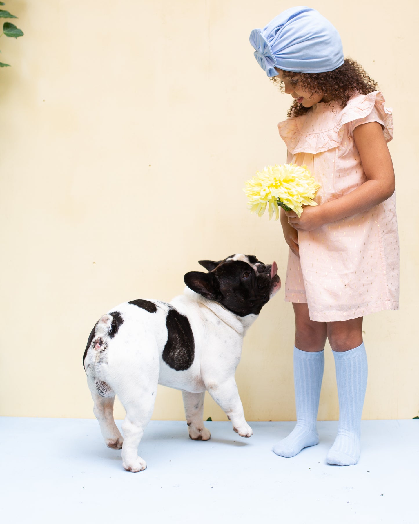Lieveling Rosett Turban Ekologisk Bomull Sky Blue