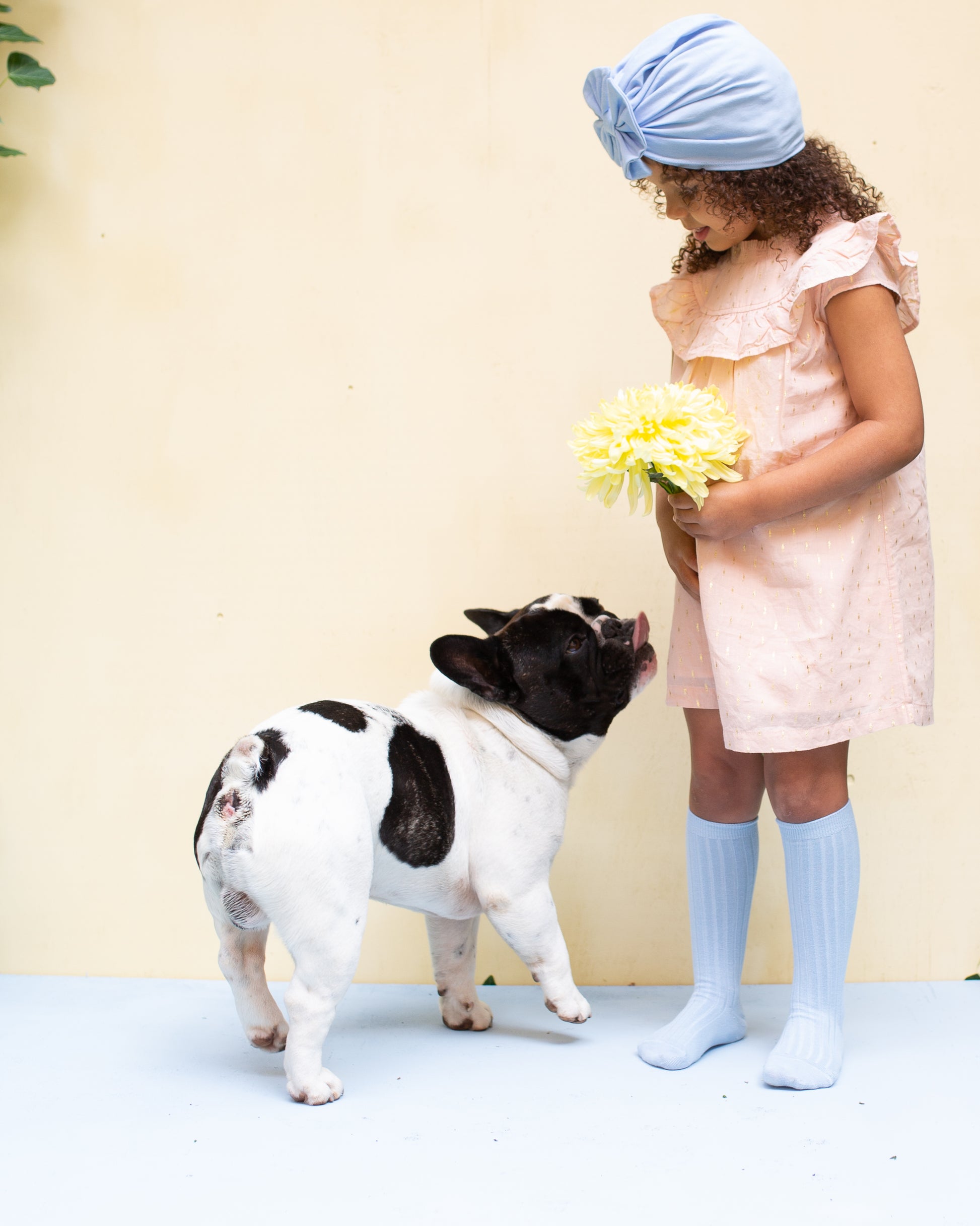 Lieveling Rosett Turban Ekologisk Bomull Sky Blue
