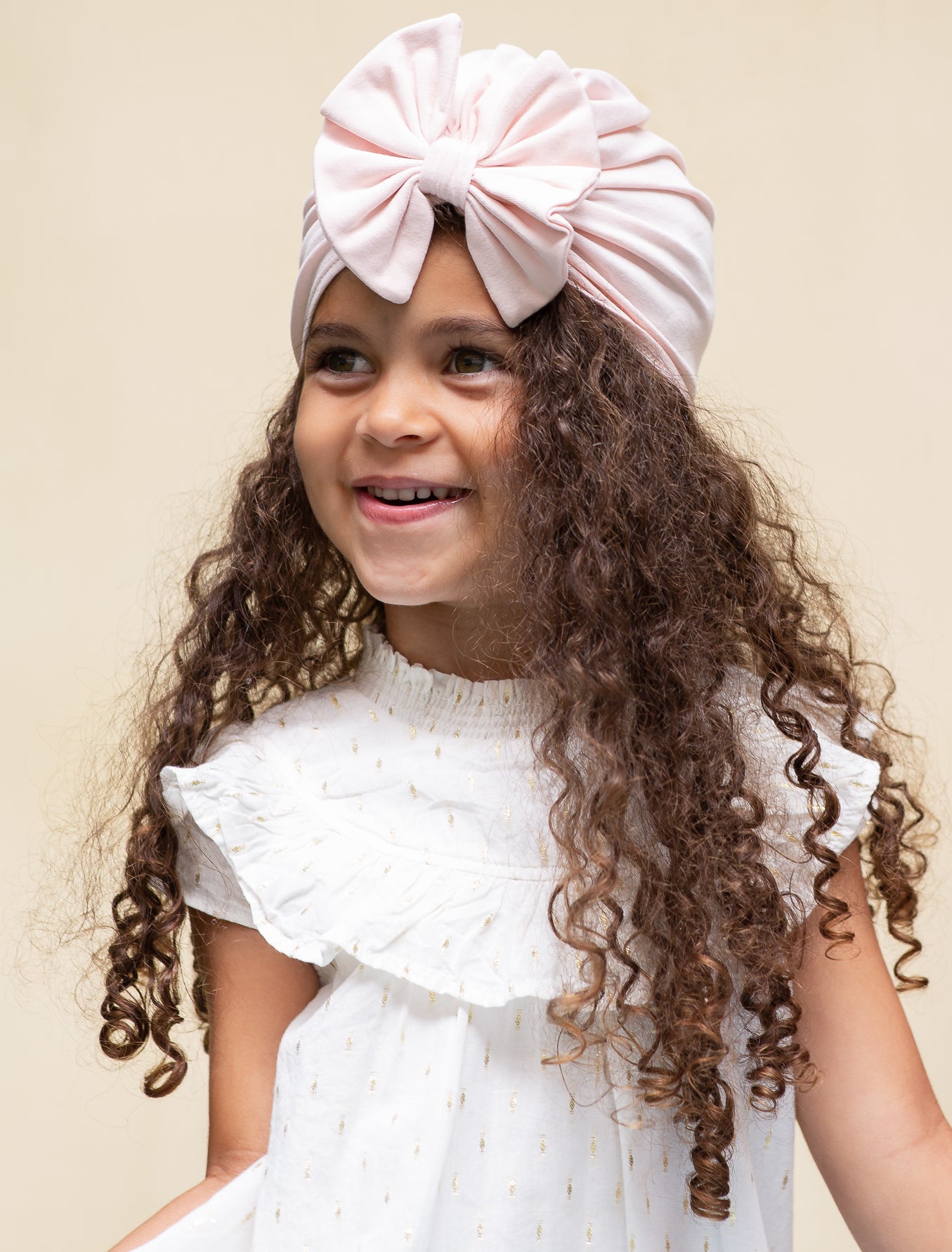 Lieveling Rosett Turban Ekologisk Bomull Peach Pink